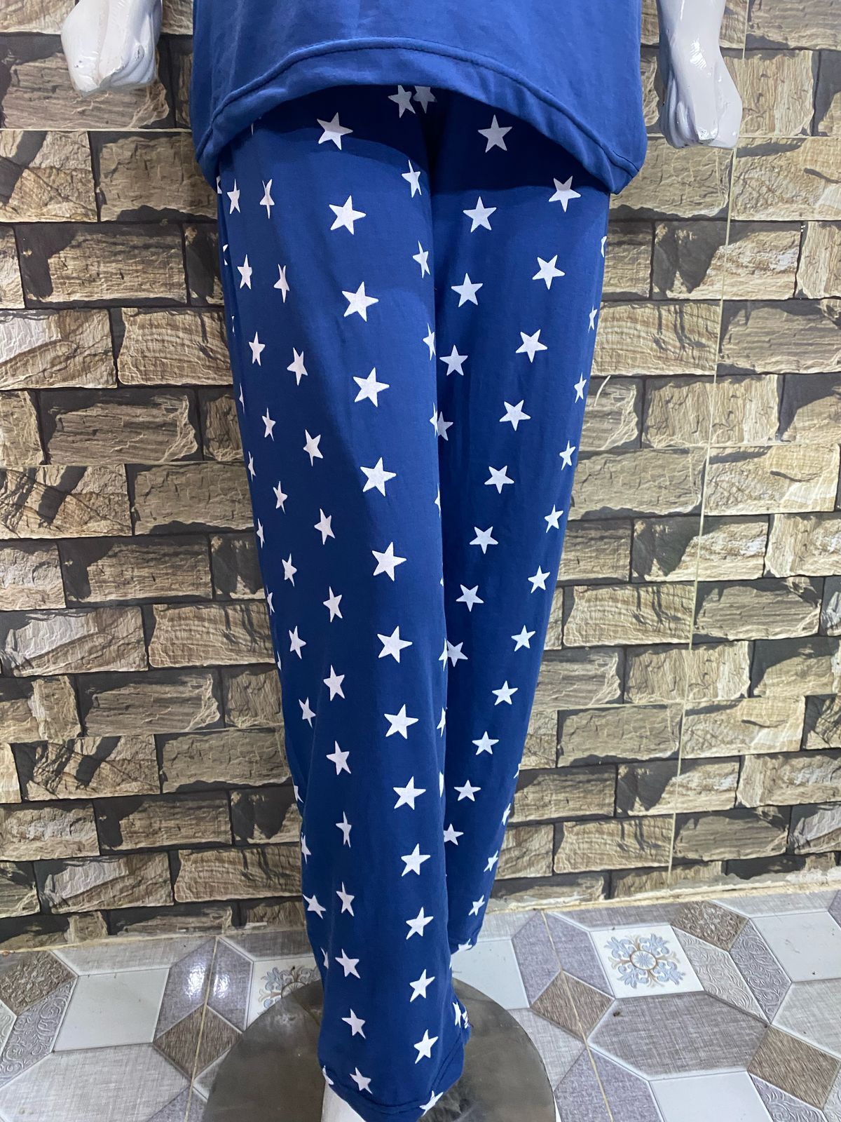 Blue Love Sleep Printed Night Suit