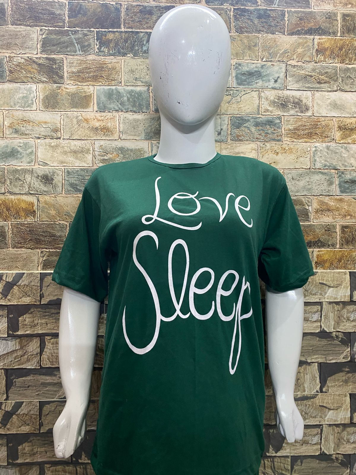 Green Love Sleep Printed Night Suit
