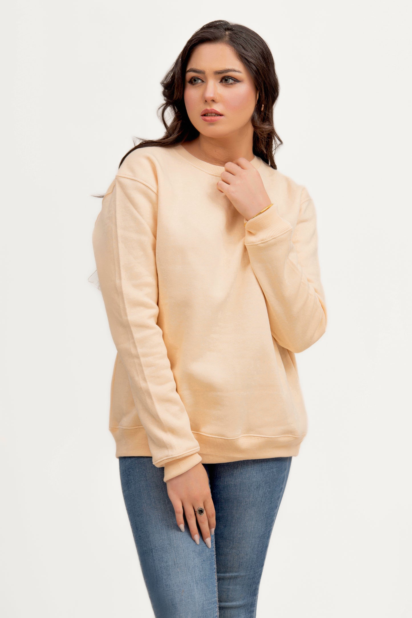 Cream Fleece Sweatshirt