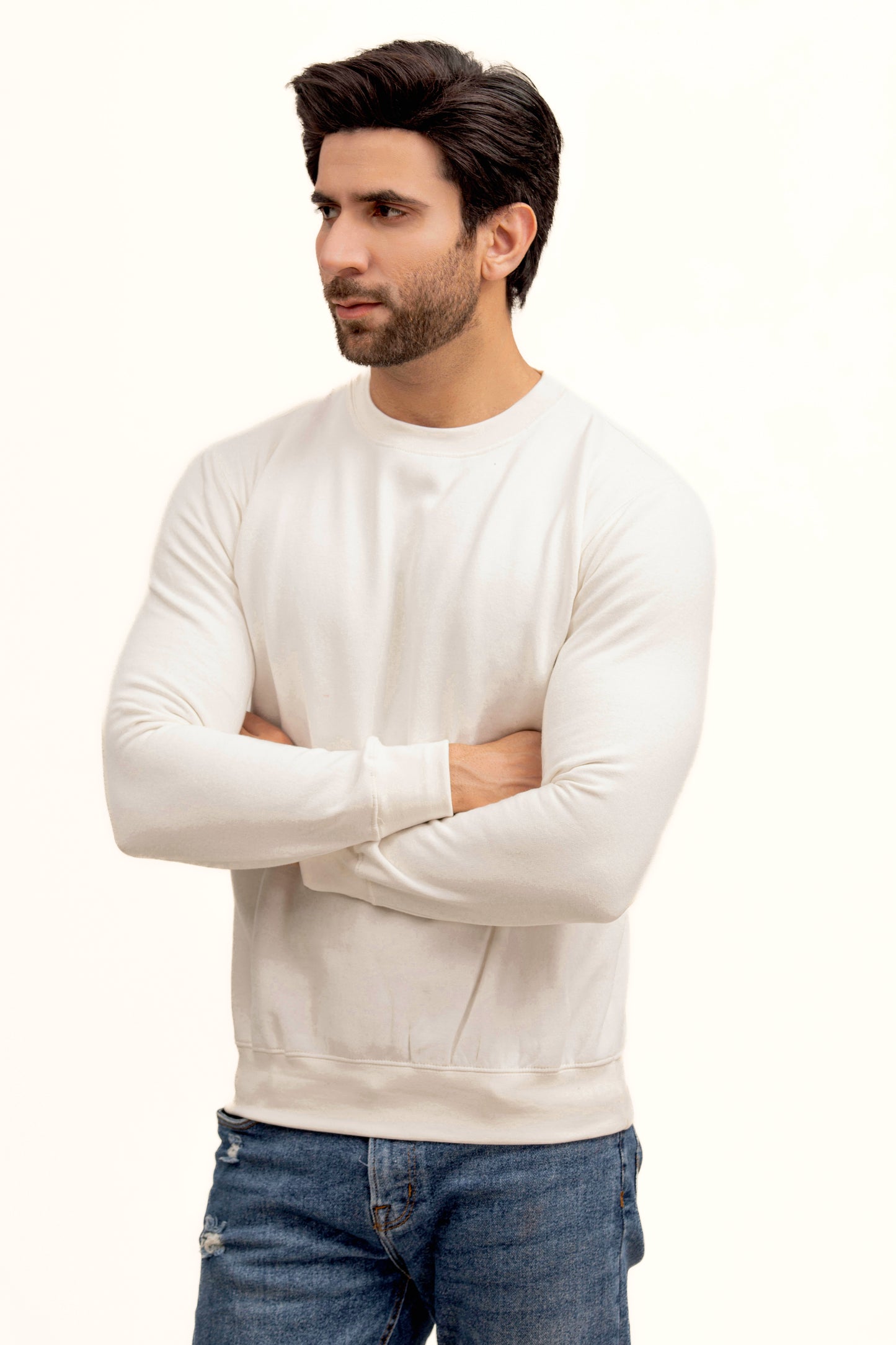 White Fleece Sweatshirt