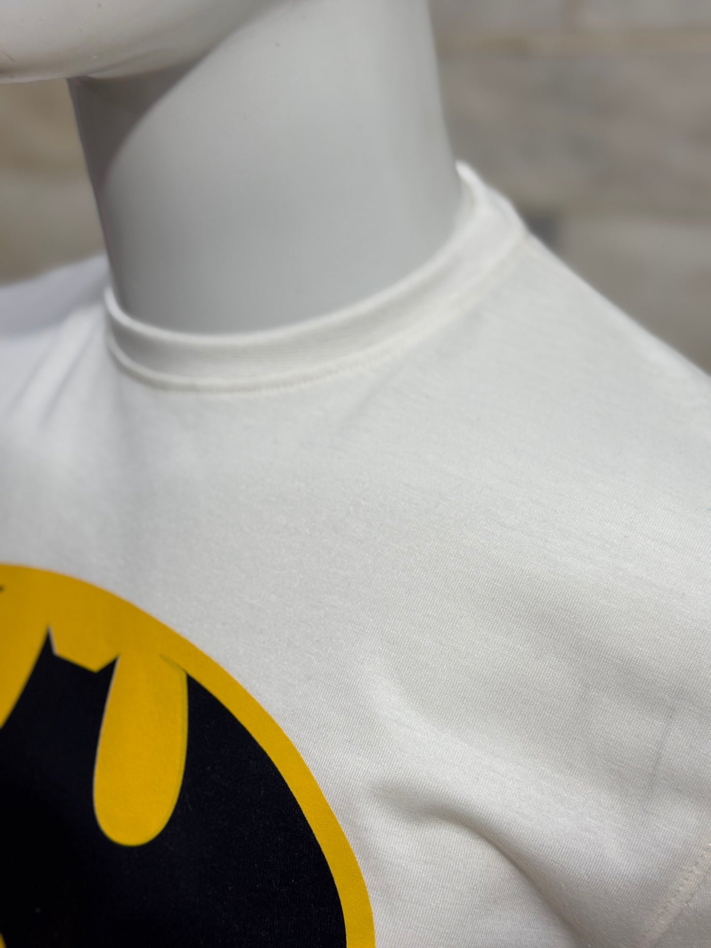 White Printed Drop Shoulder