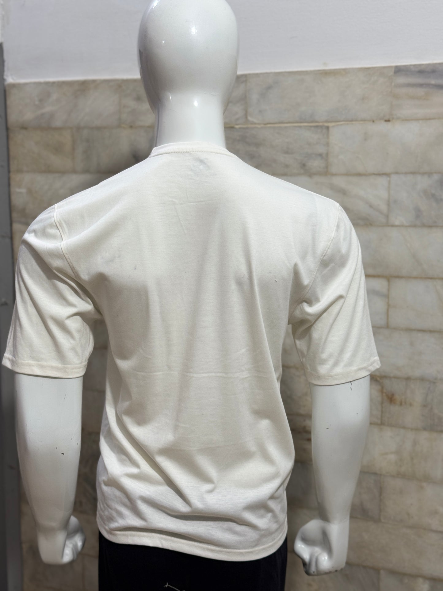 White Printed Drop Shoulder