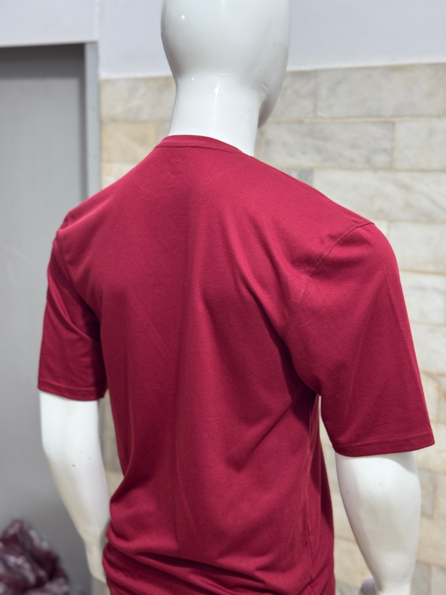 Maroon Drop Shoulder