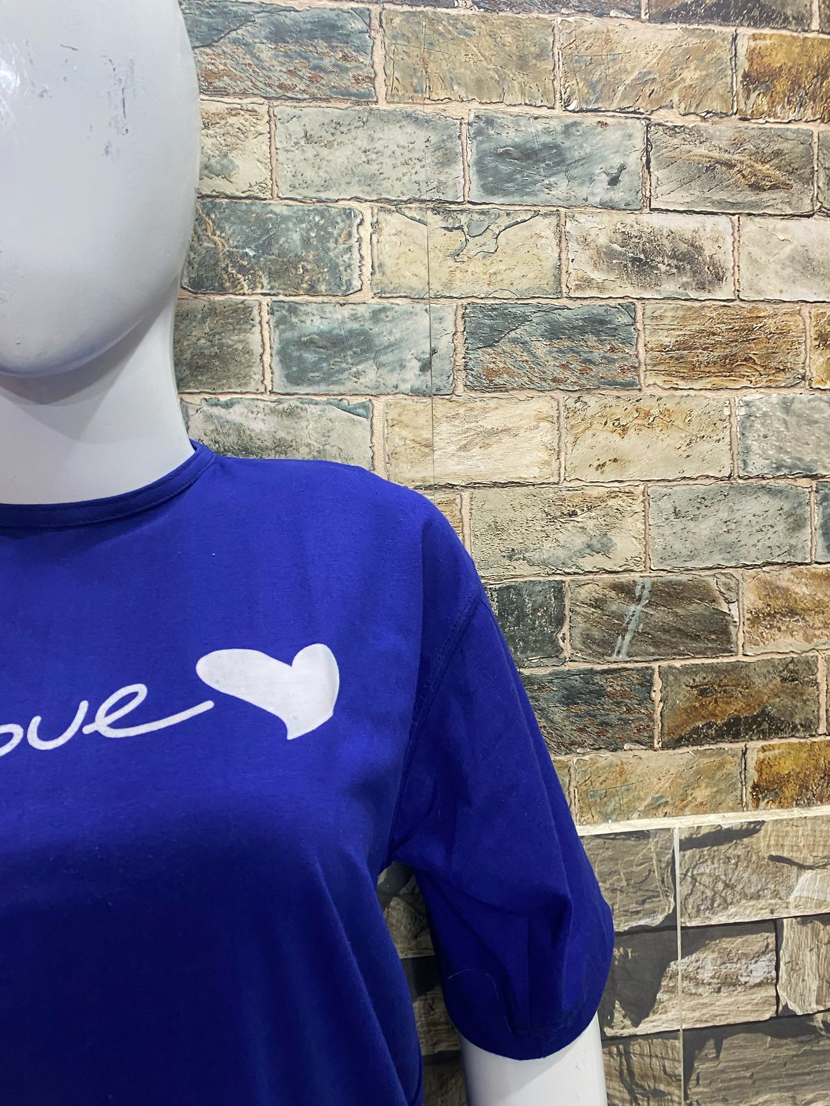 Blue Love Printed Night Suit