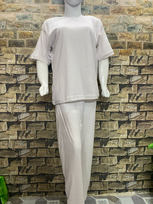Off white Dotted Night Suit