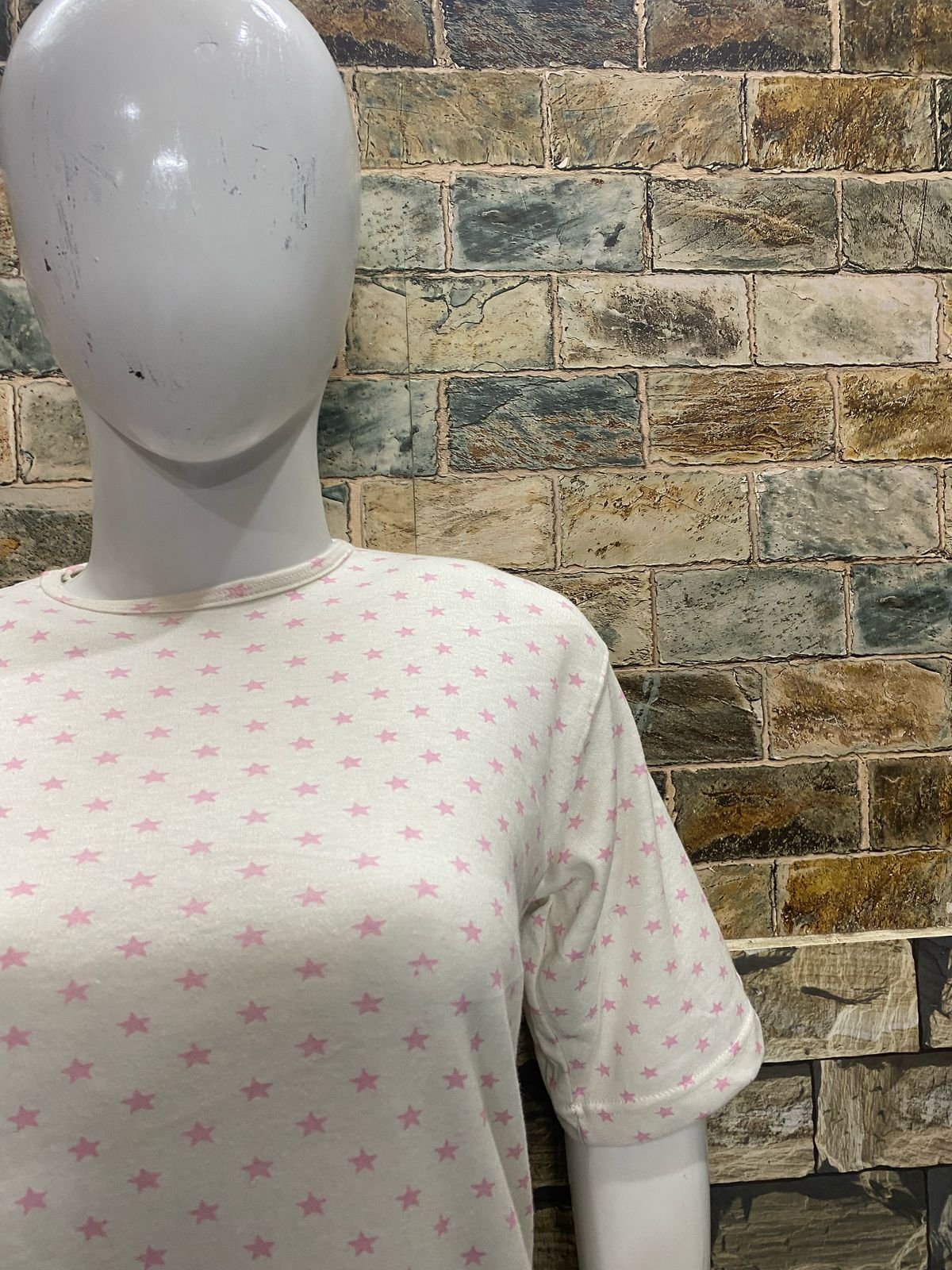 White Printed Night Suit